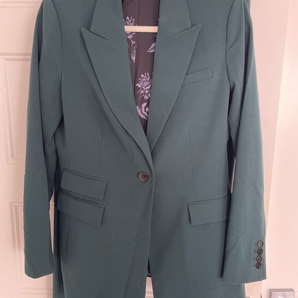 Forest Green Single-Button Blazer with matching trousers